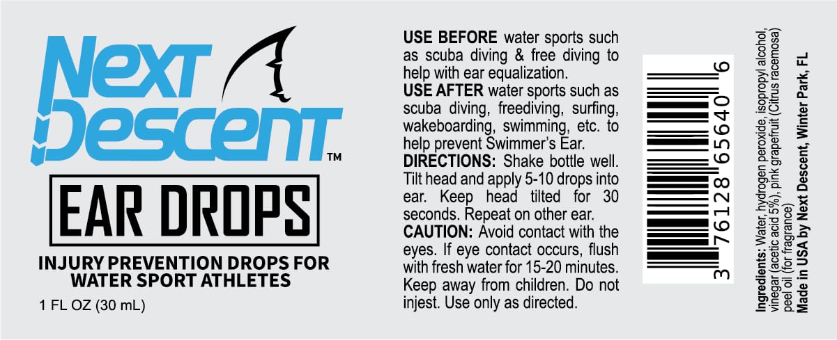 Next Descent gouttes d’oreilles – pratique après eau pour éviter inconfort et irritations