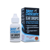 Next Descent gouttes d’oreilles pour nageurs – flacon près des lunettes, confort en piscine