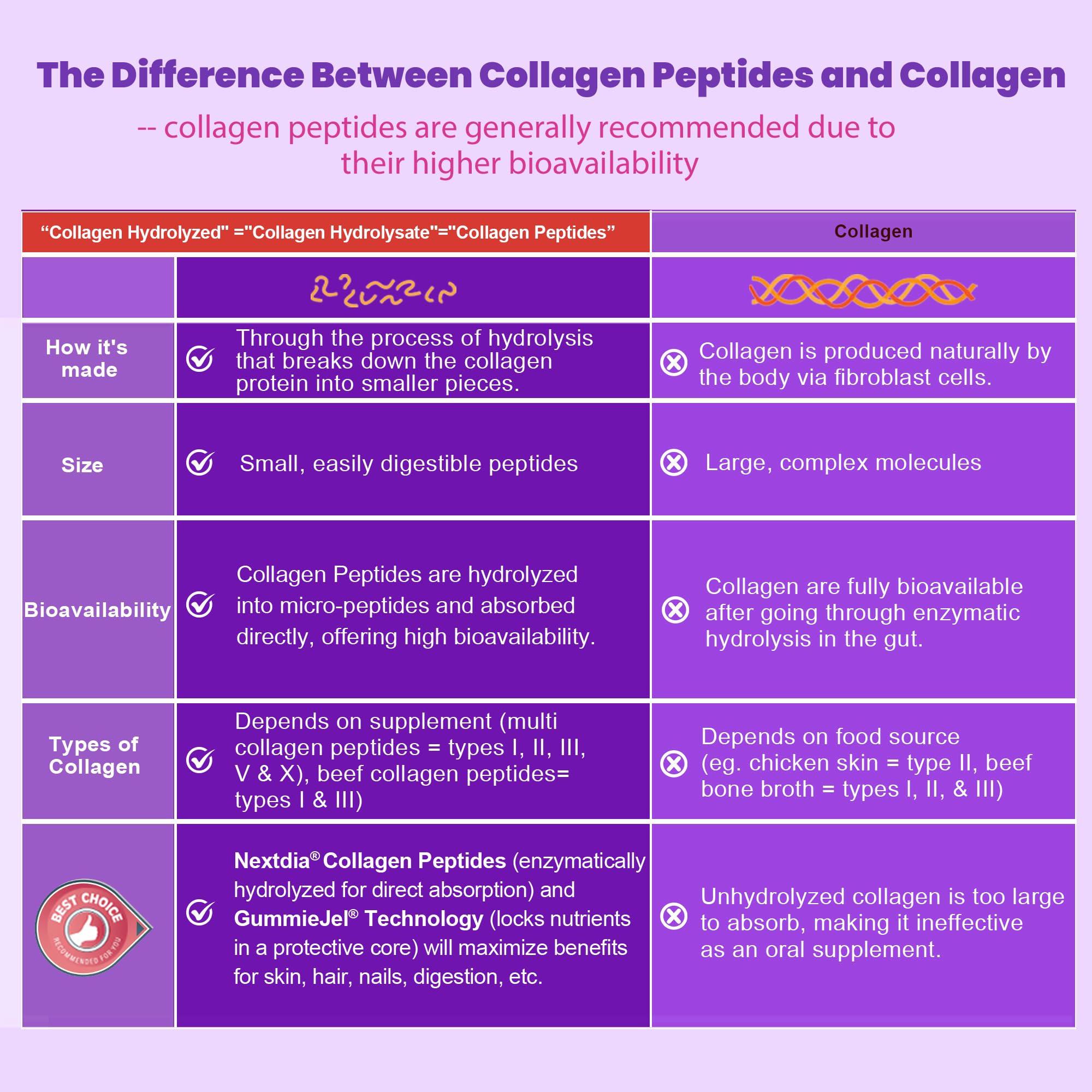 Nextdia Collagen Gummies enzymes digestives : meilleure digestion et absorption des nutriments.