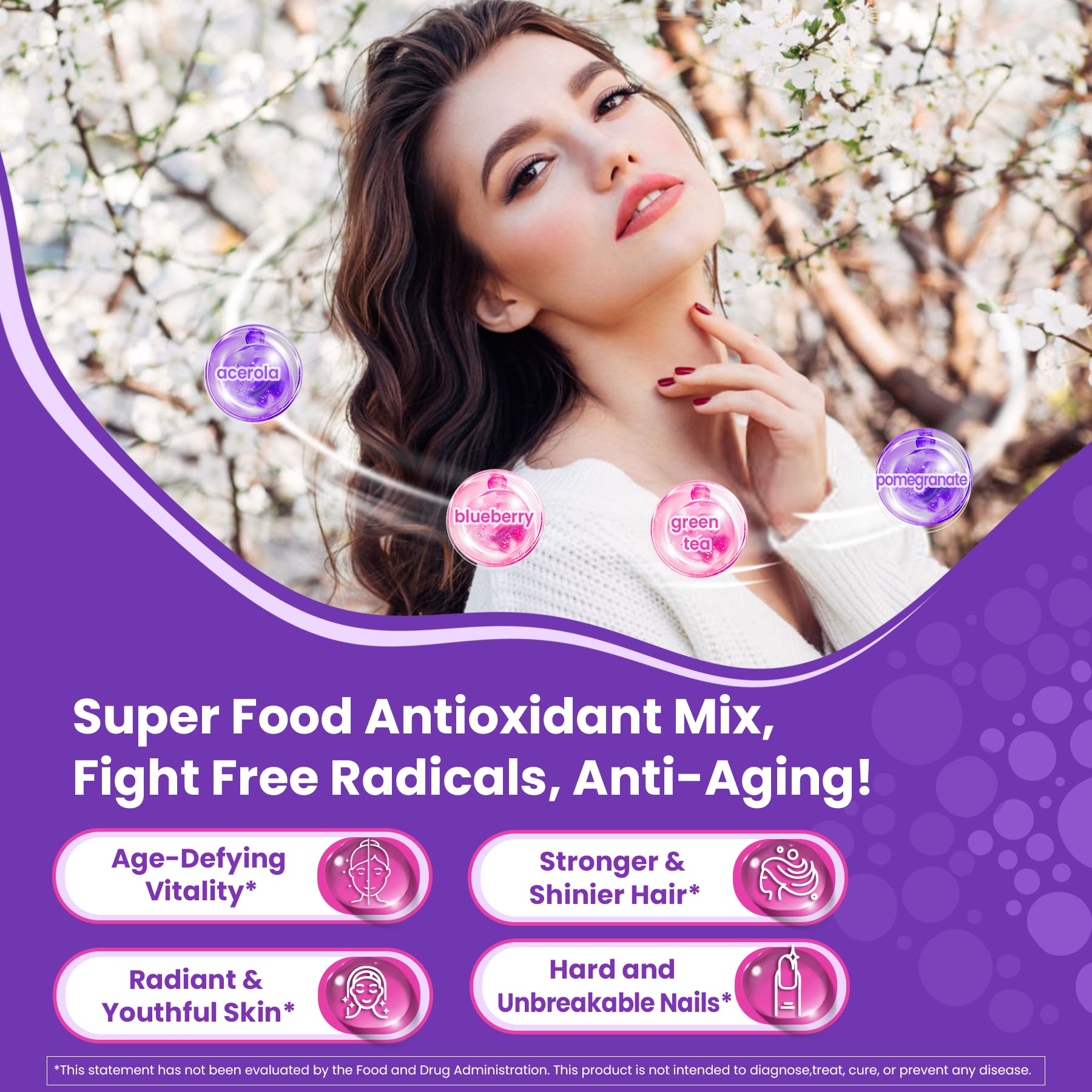 Nextdia Gommes Collagène – antioxydants intégrés pour protéger la peau et les cellules.