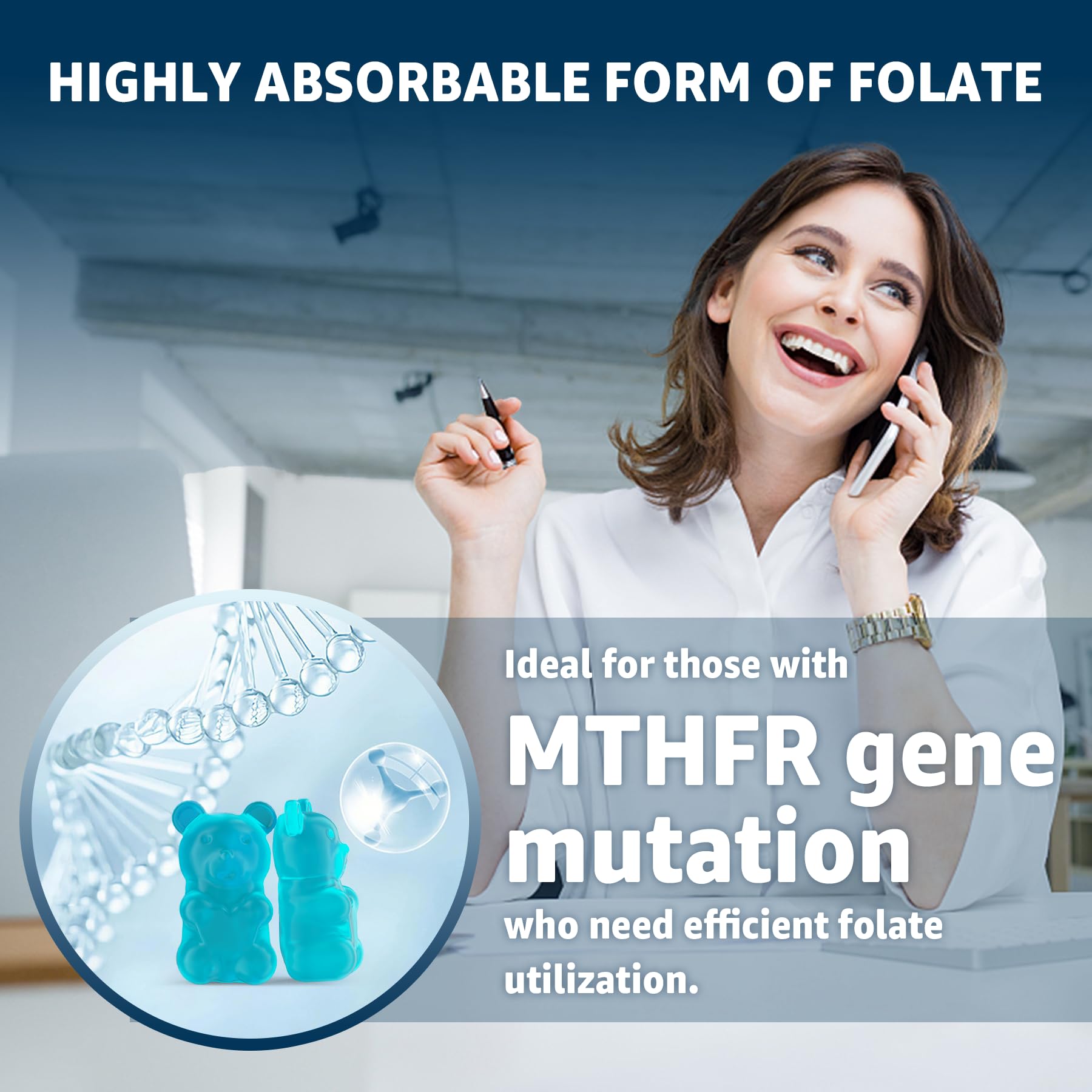 Nextdia L-MethylFolate gommes, étiquette et tableau nutrition détaillés.