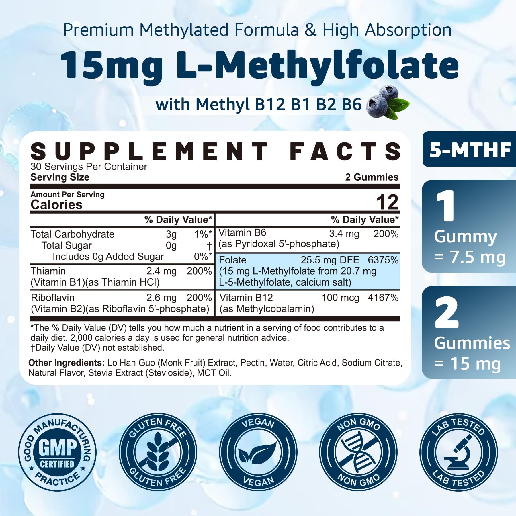 Nextdia L-MethylFolate gommes, dose pratique et format portable pour le quotidien.