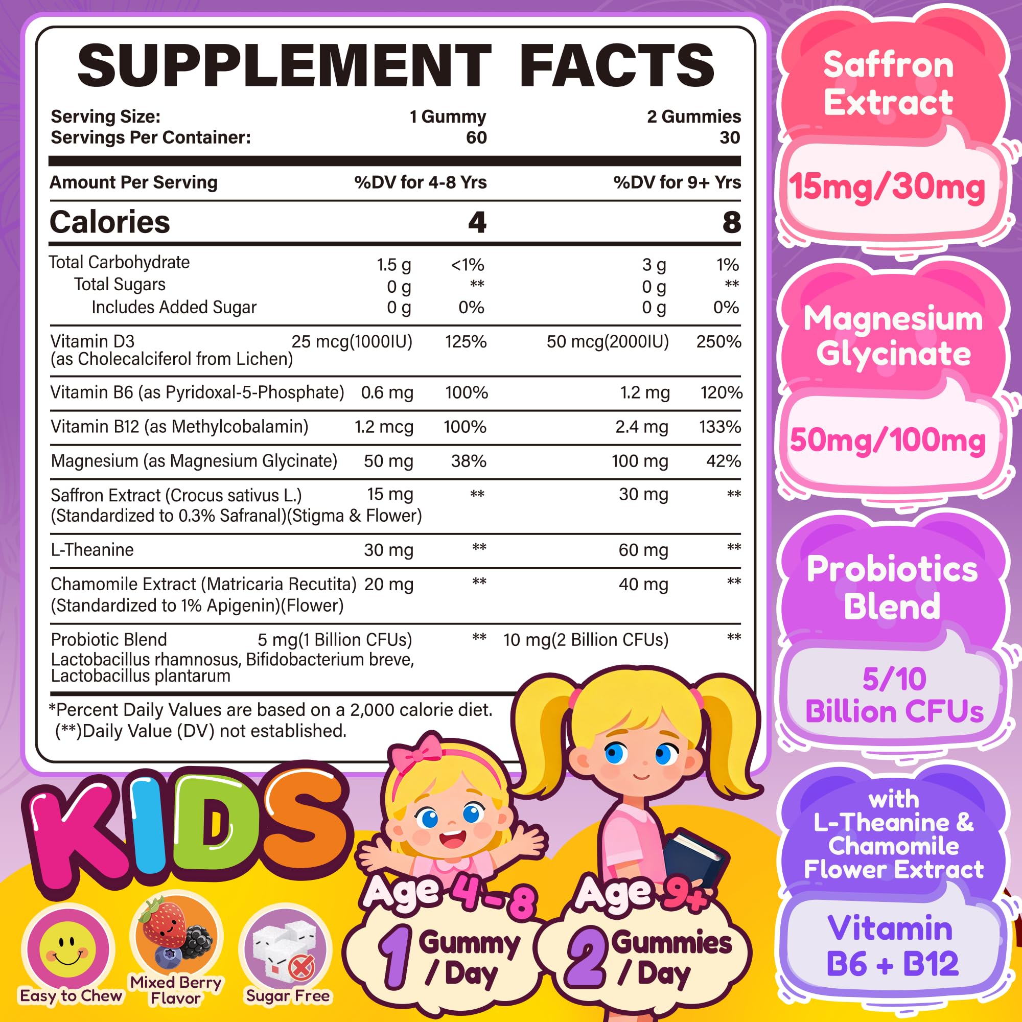 Nextdia Magnésium Glycinate pour enfants, formulation douce favorisant calme et concentration.