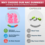 Nextdia NAC Gummies goût fruité agréable et sans sucre.
