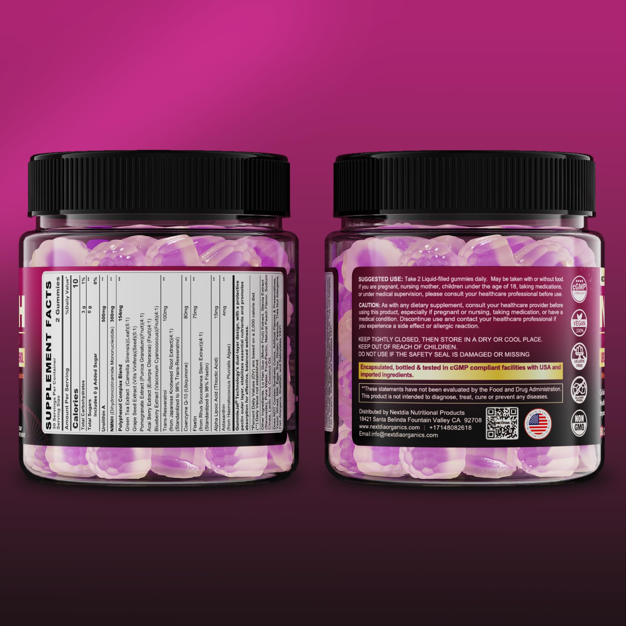 Nextdia NMNH Gummies usage quotidien: facile et pratique.