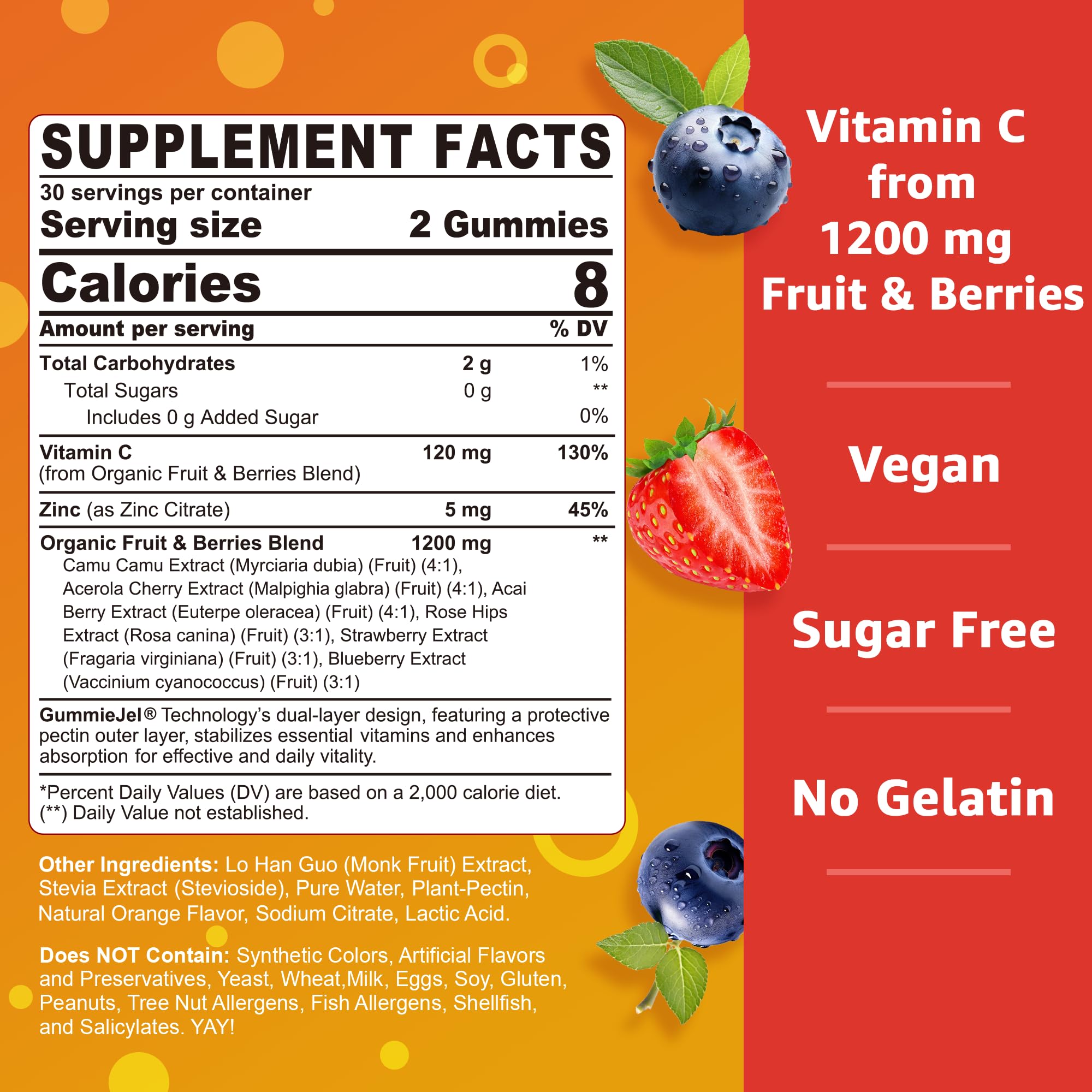 Gommes Nextdia vitamine C au goût orange et texture agréable.