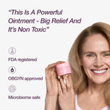 Neycher baume vulvaire application-massage démonstration pour le confort intime.