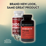 NGL Pure Diosmin 750 mg, etiquette montrant les flavonoïdes d'agrumes et les bénéfices.