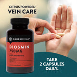 NGL Pure Diosmin 750 mg, informations sur les ingrédients et usage des bioflavonoïdes pour le bien-être.