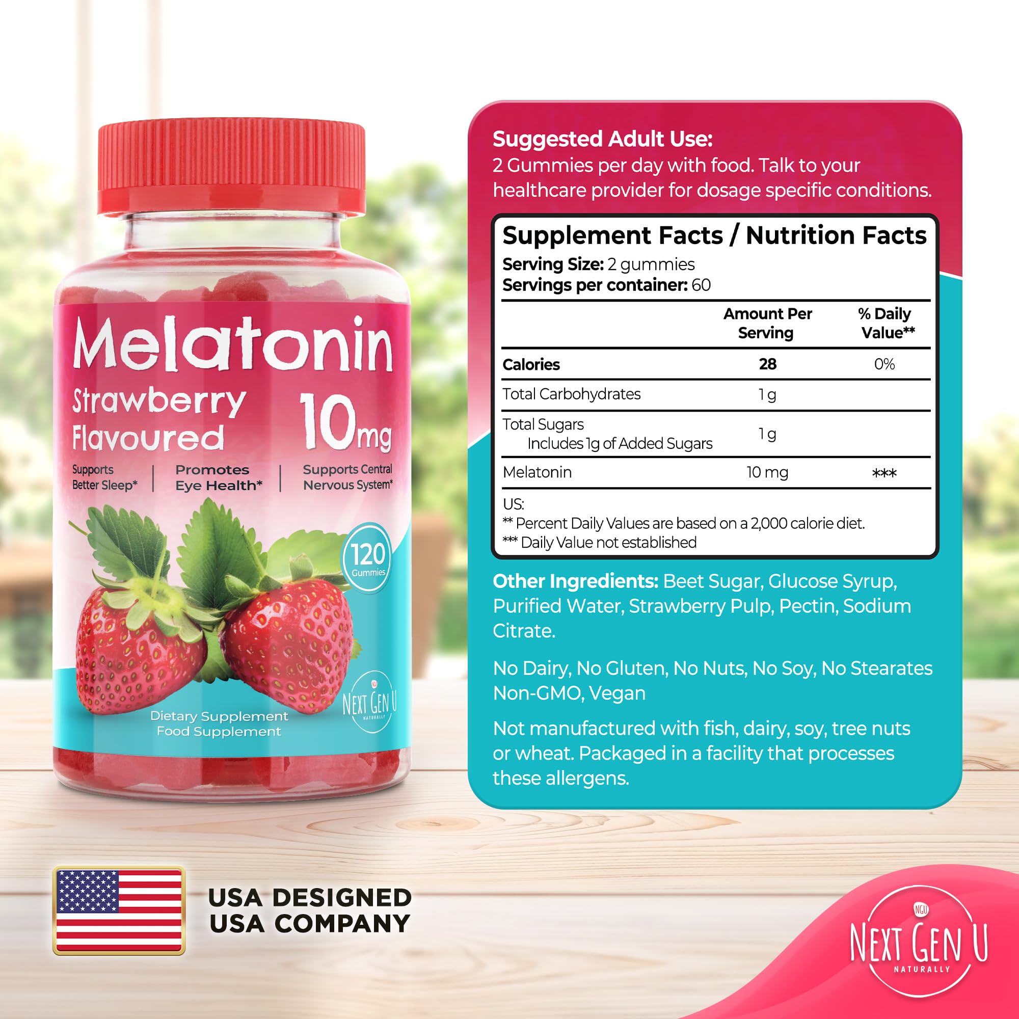 NGU Mélatonine Gummies - portable : parfait en voyage.