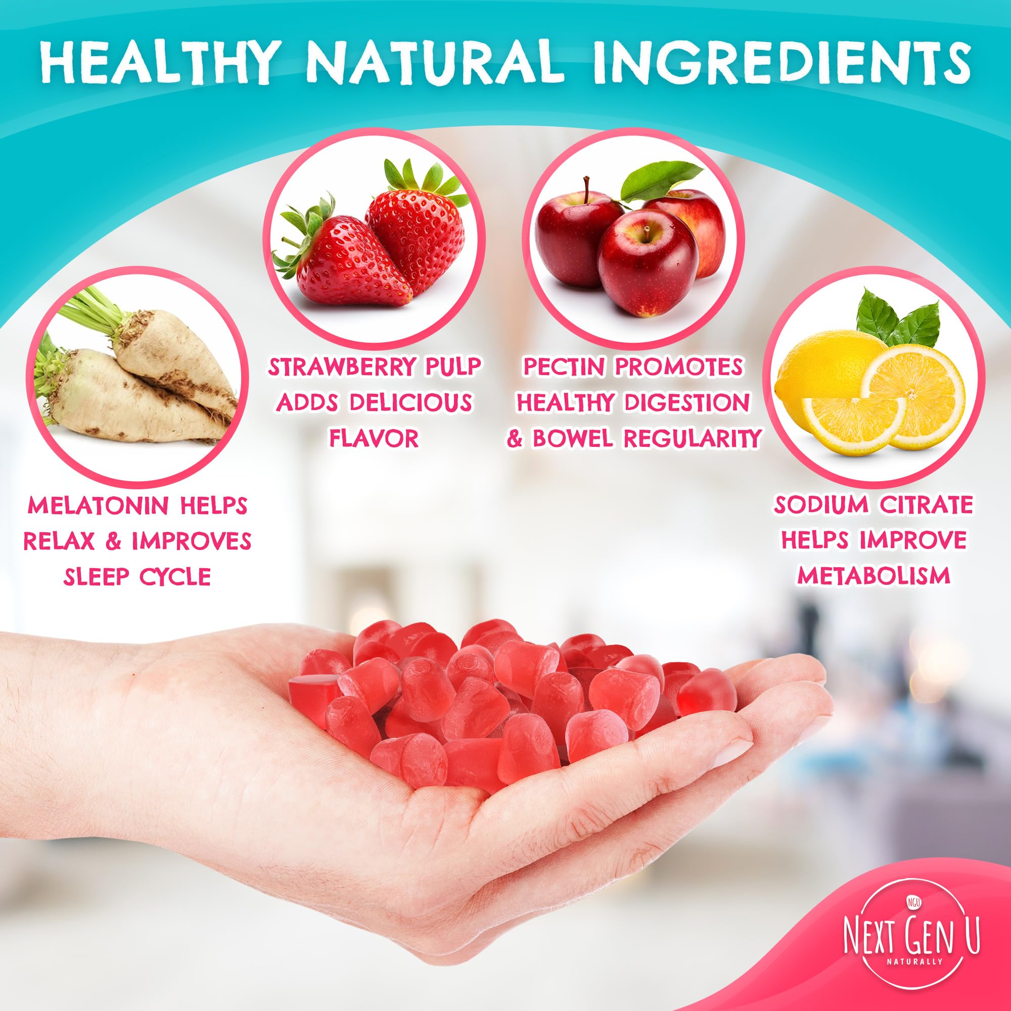 NGU Mélatonine Gummies - vegan : sans produits animaux.