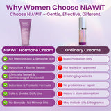 NIAWIT Estrogen Crème, multi-hyaluronique, hydrate durablement la peau.