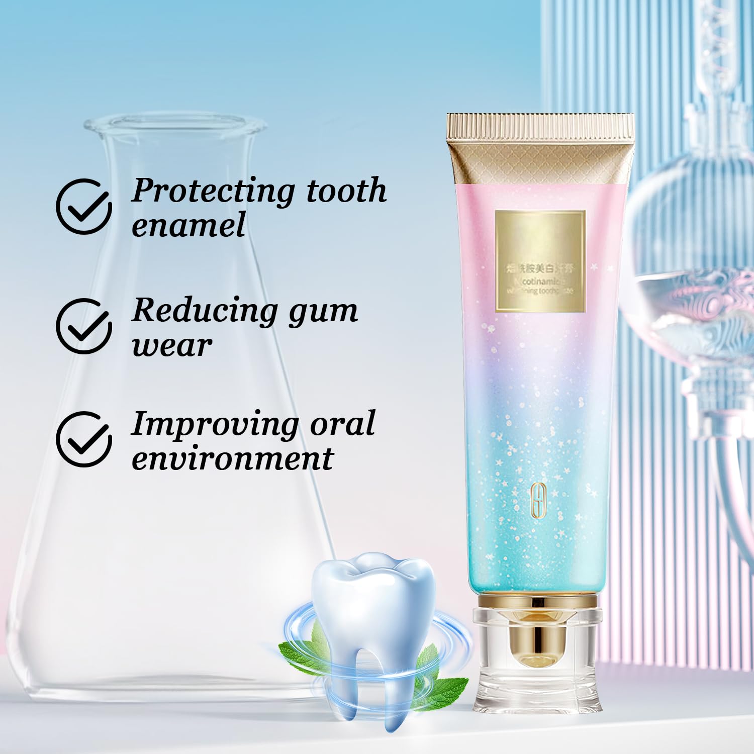 Nicgou Dazzle White: texture sable rapide pour un nettoyage en profondeur.