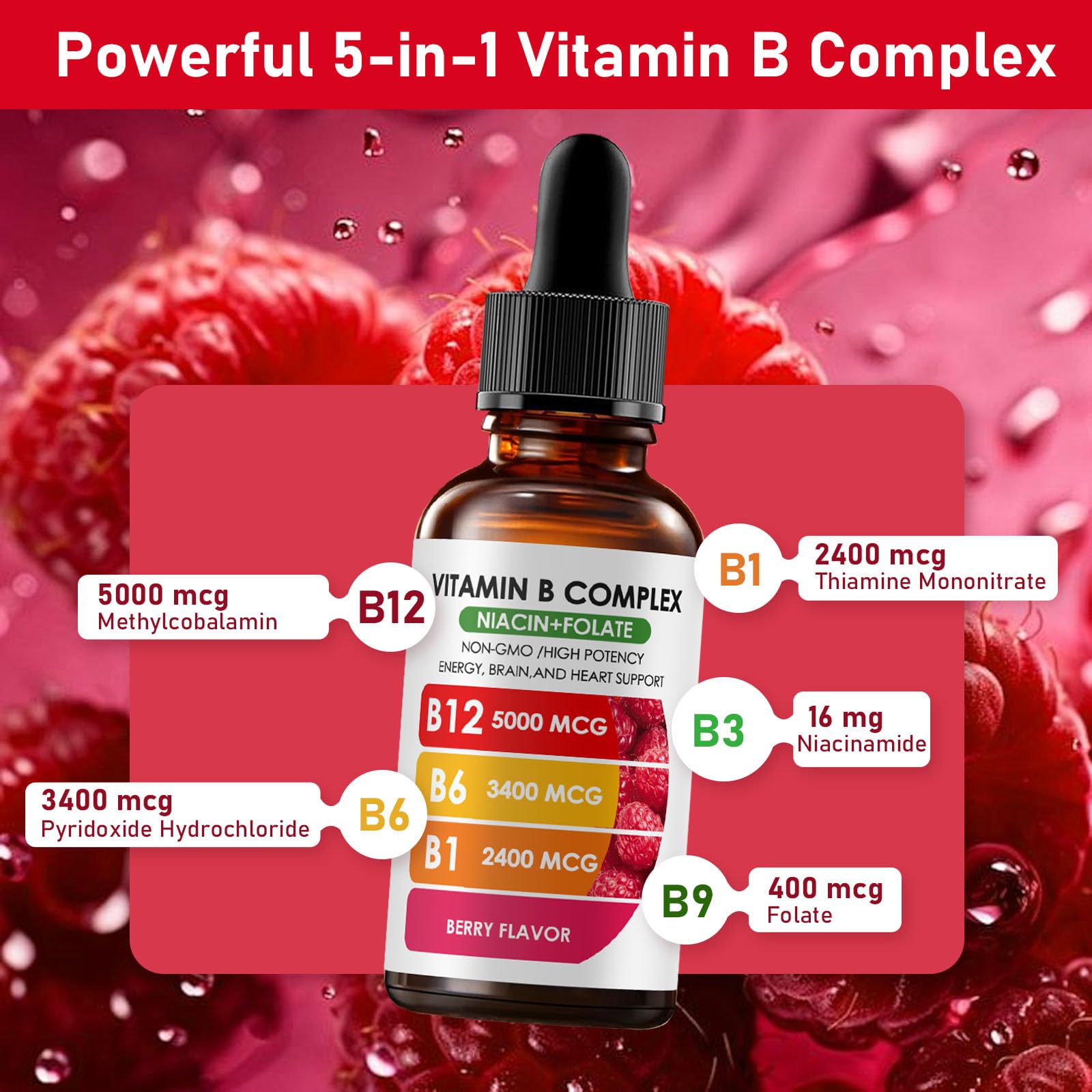 Gouttes sublinguales Nichalous B12, absorption rapide pour énergie et clarté.