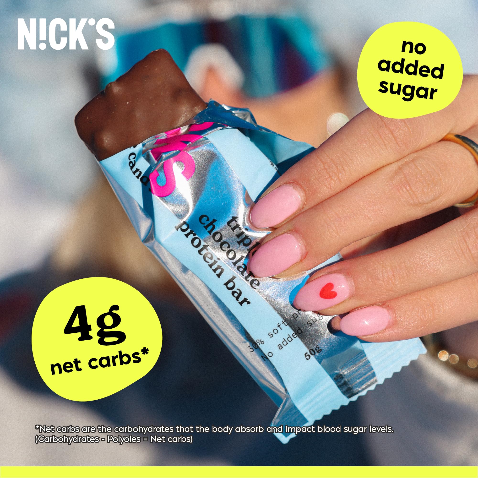 Nick's barres proteines triple chocolat - faible glucides et regime ceto, collations adaptées.