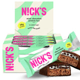 N!CK'S Barres Protéine Menthe Chocolat – emballage pratique pour collation après l'entraînement.