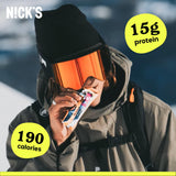 Nick’s Barres chocolat caramel, collation protéinée idéale après l’entraînement.