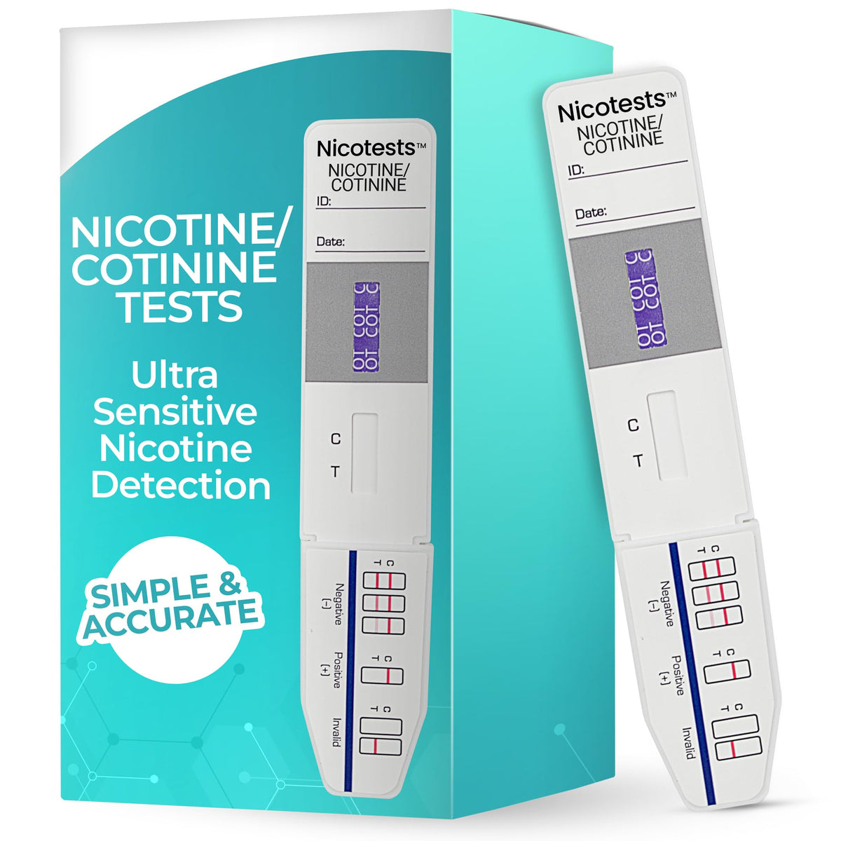 NICOTESTS kit-detection-nicotine-urine, détection rapide dans l’urine.