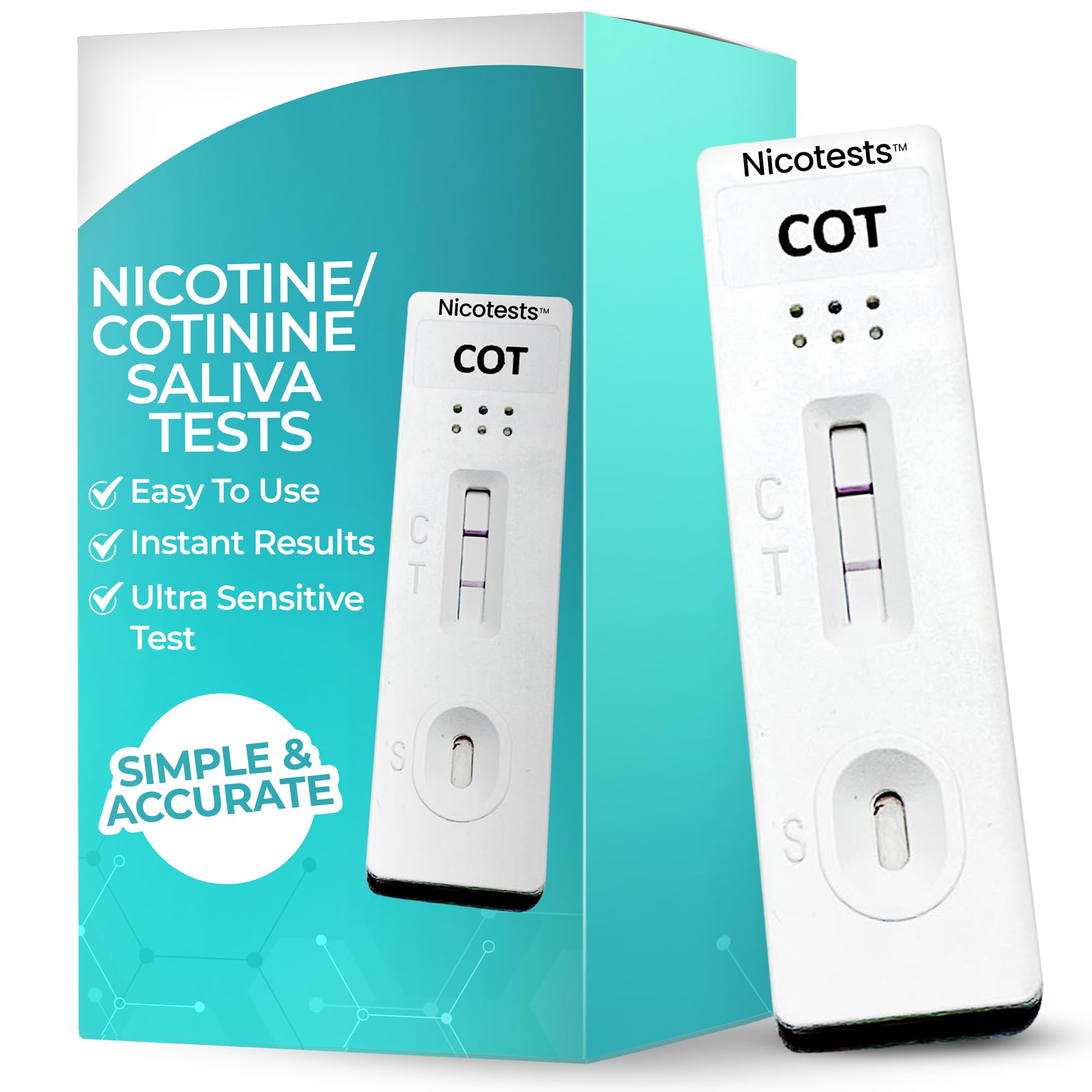 NICOTESTS kit-test-nicotine-salive-5-pack: kit compact et facile à utiliser.