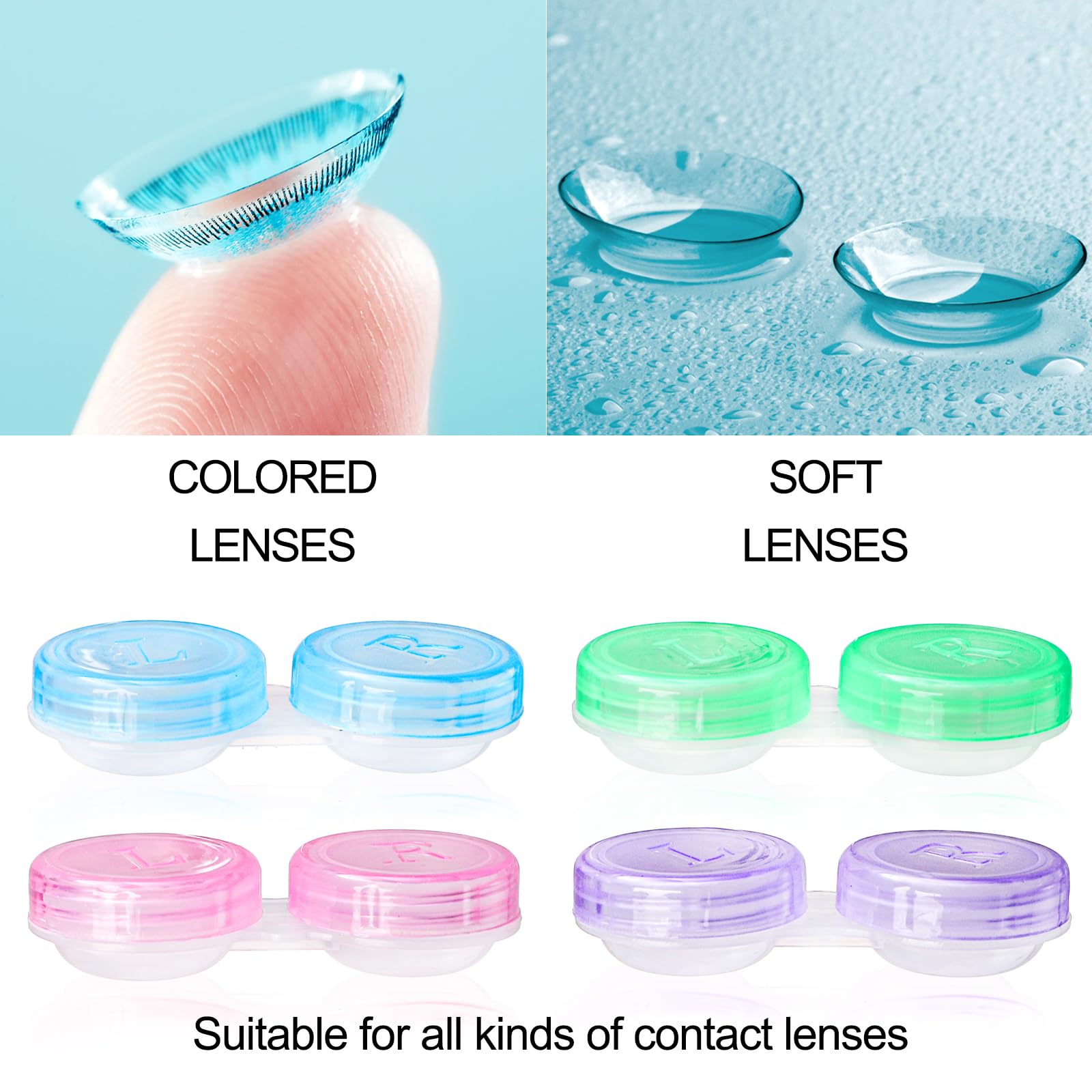 Nicunom boîte lentilles vert, rangement compact pour voyage.
