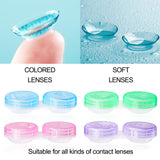Nicunom boîte lentilles vert, rangement compact pour voyage.
