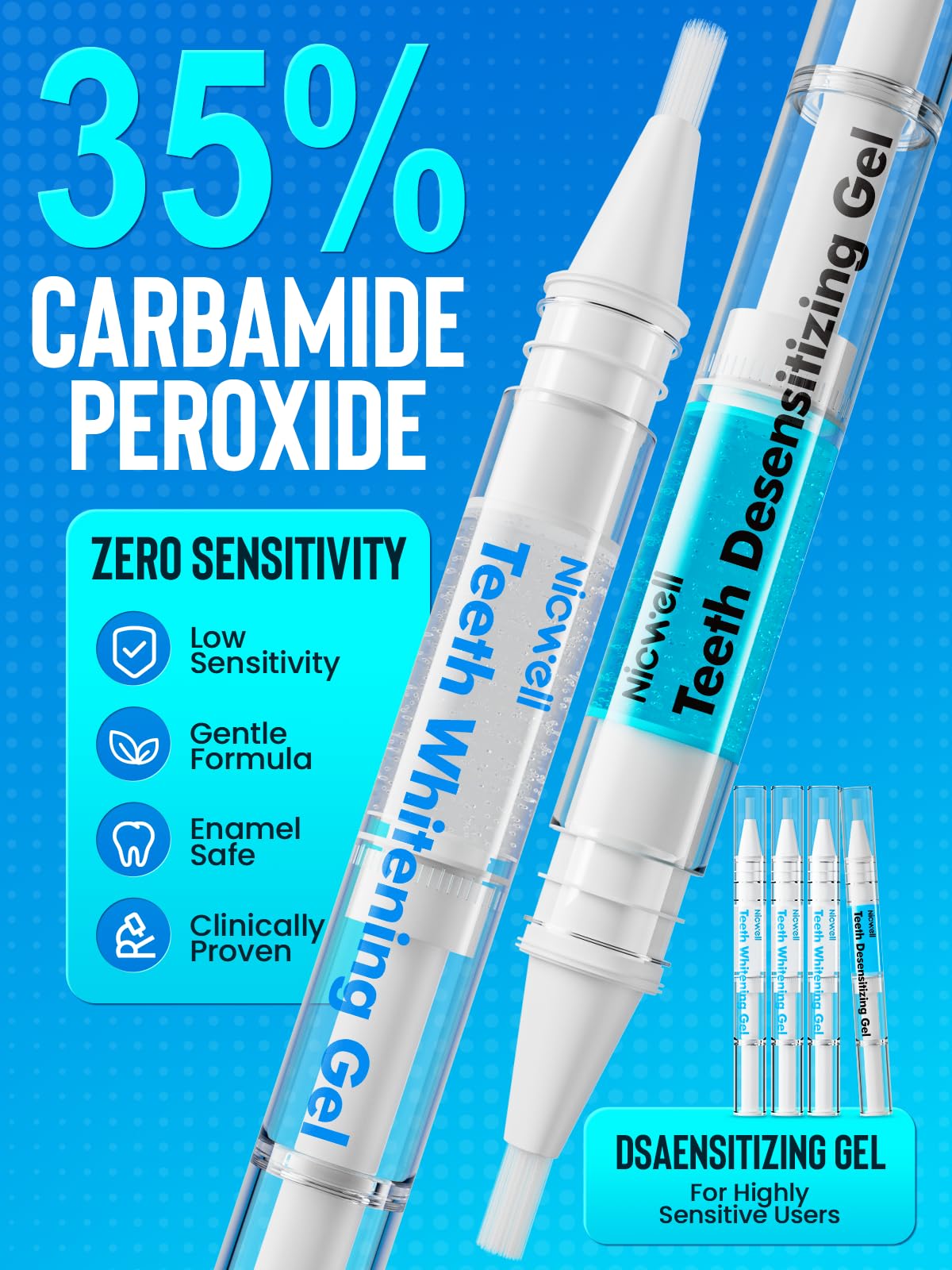 Nicwell stylo desensibilisant-gel – apaise temporairement la sensibilité pendant le blanchiment