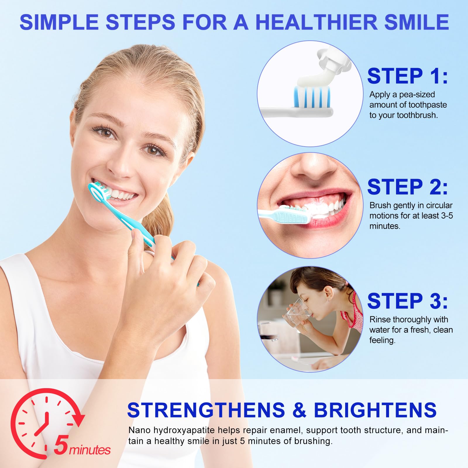 Dentifrice NIFEISHI remineralisation de l'email, protection lors du brossage