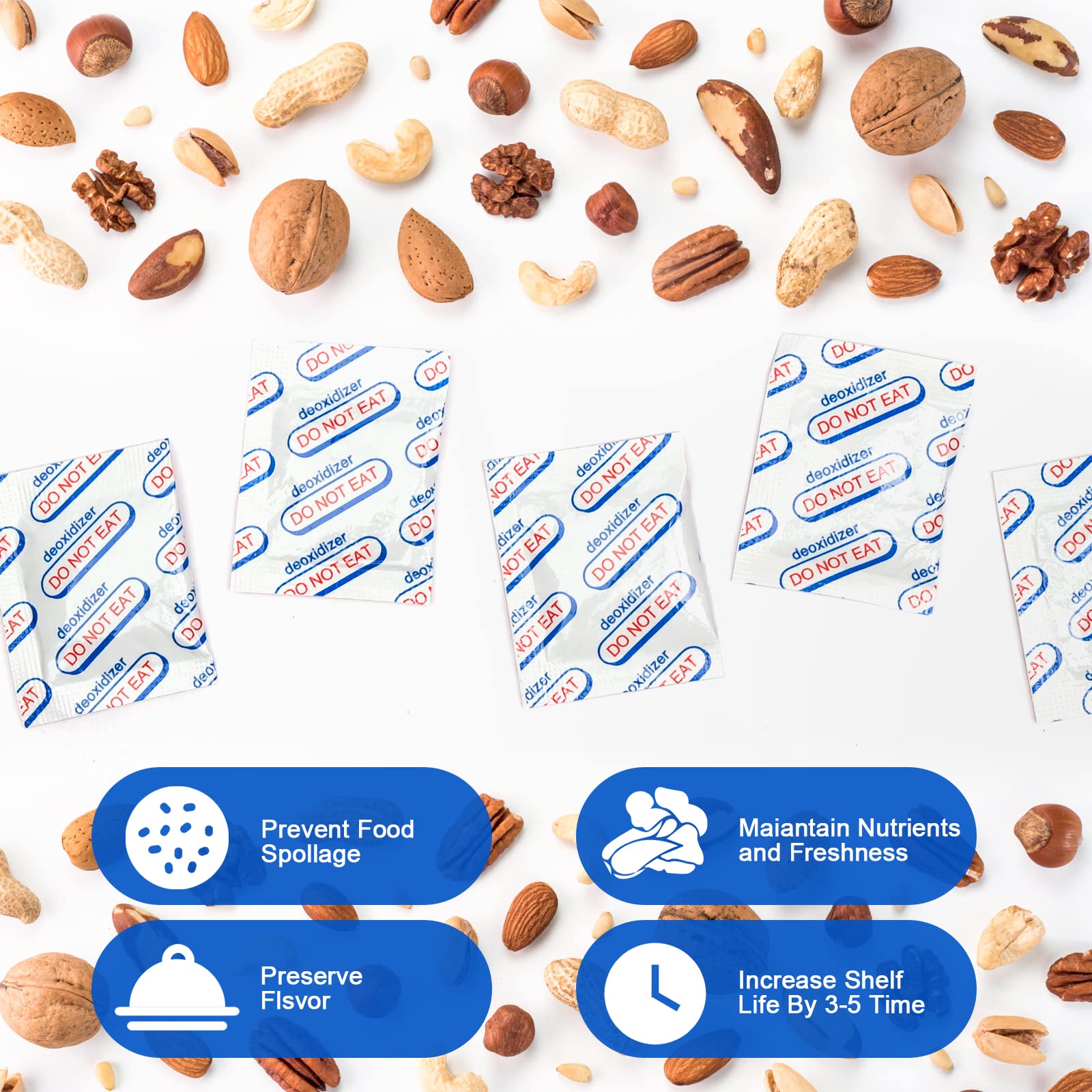 Ensemble de 100 absorbants, 5 paquets pour stockage varié