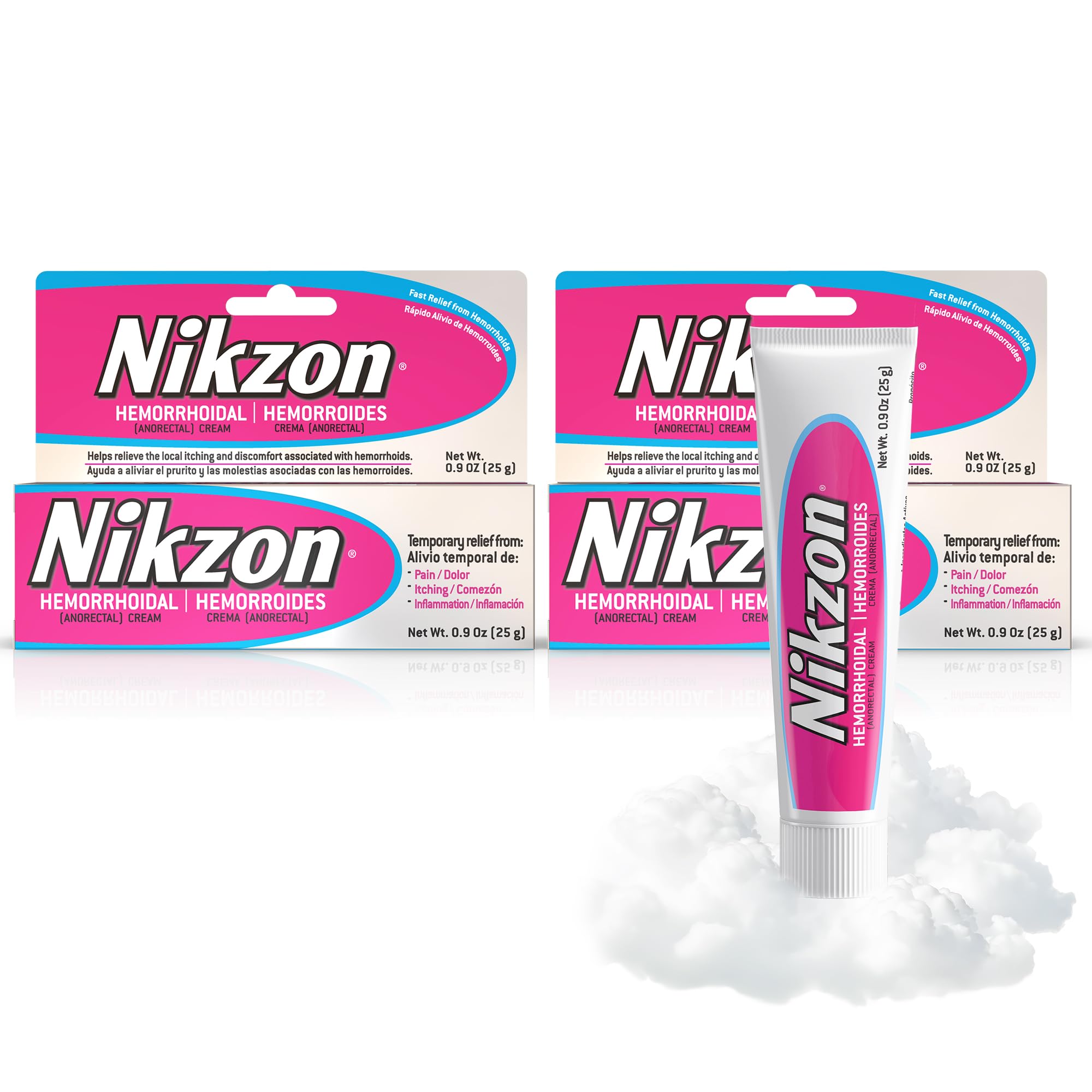 Nikzon crème hémorroïde appliquée sur la peau pour un soulagement ciblé.