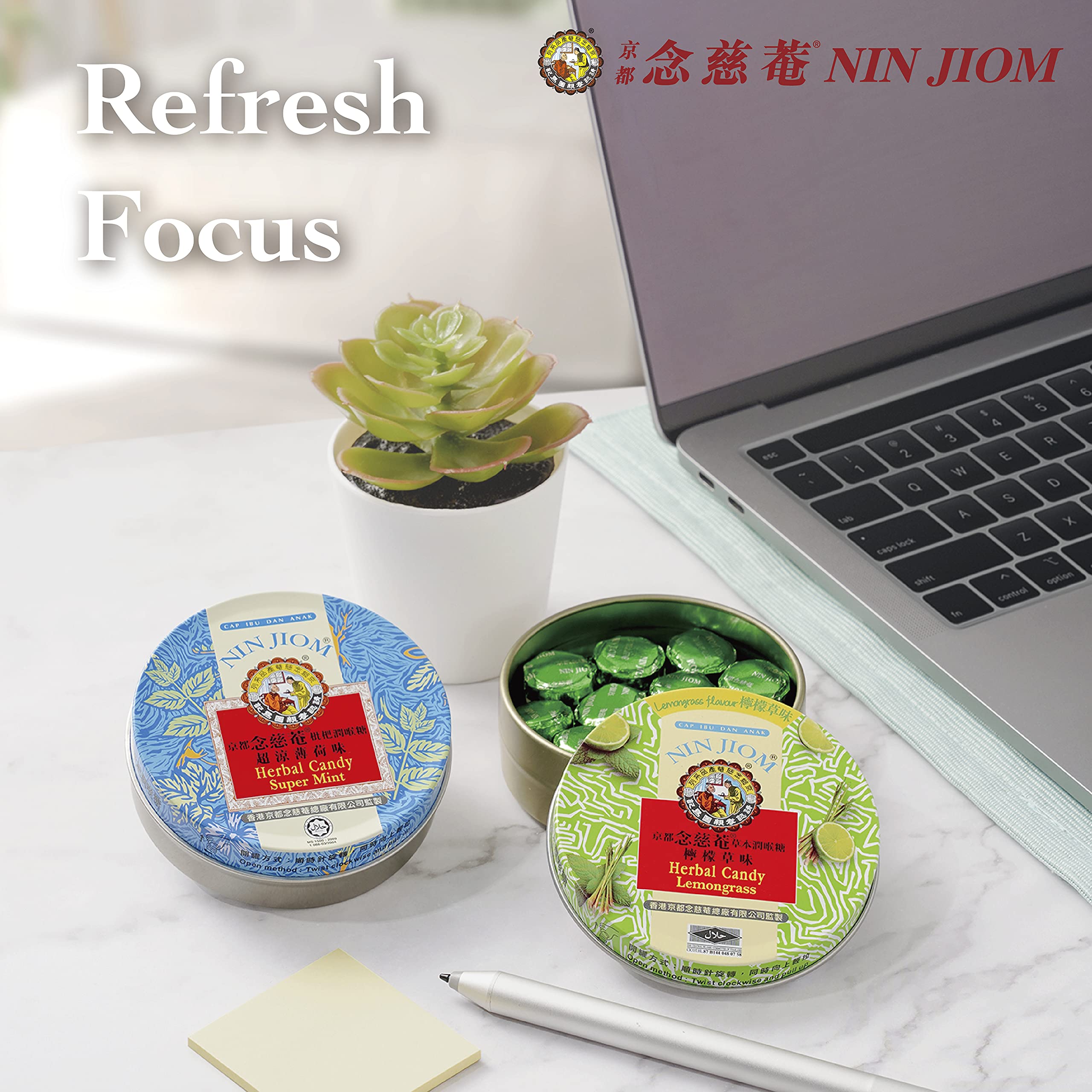 Utilisation nomade Nin Jiom mandarine-citron pour bouche fraîche