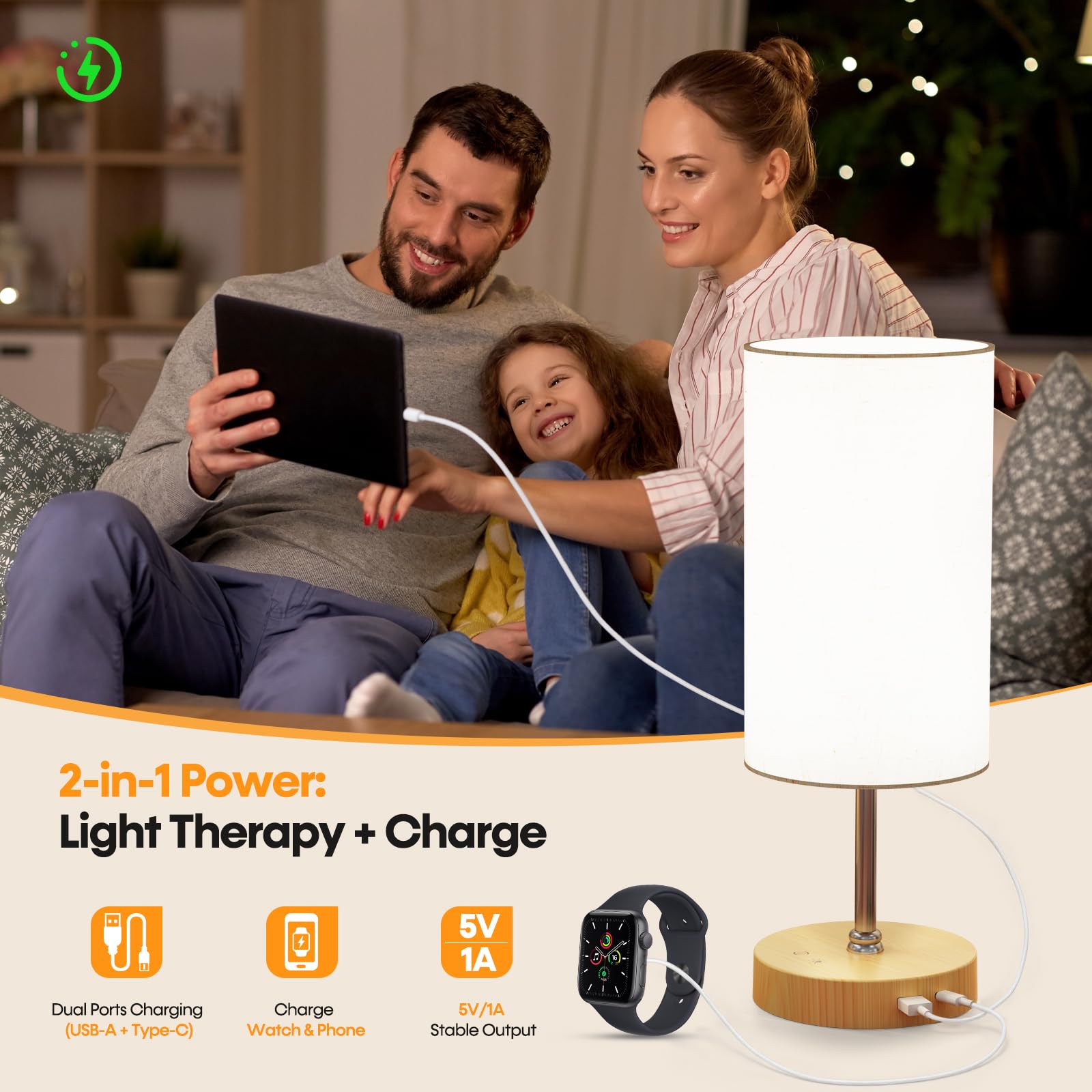 Lampe NIORSUN sans UV et sans scintillement pour le confort oculaire.