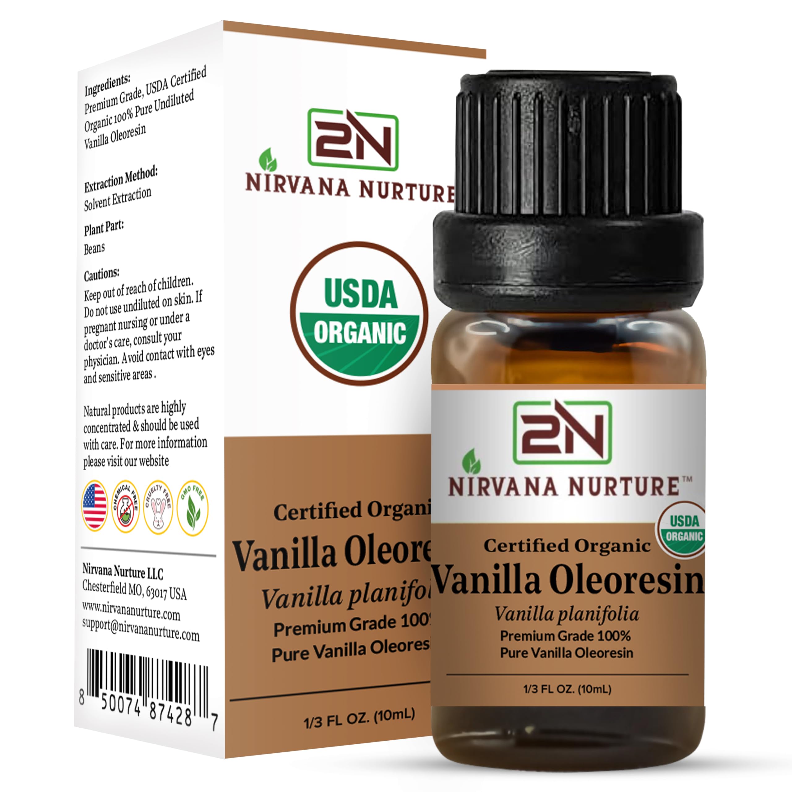 Analyses GC/MS de Nirvana Nurture Vanille Oleoresin garantissant pureté