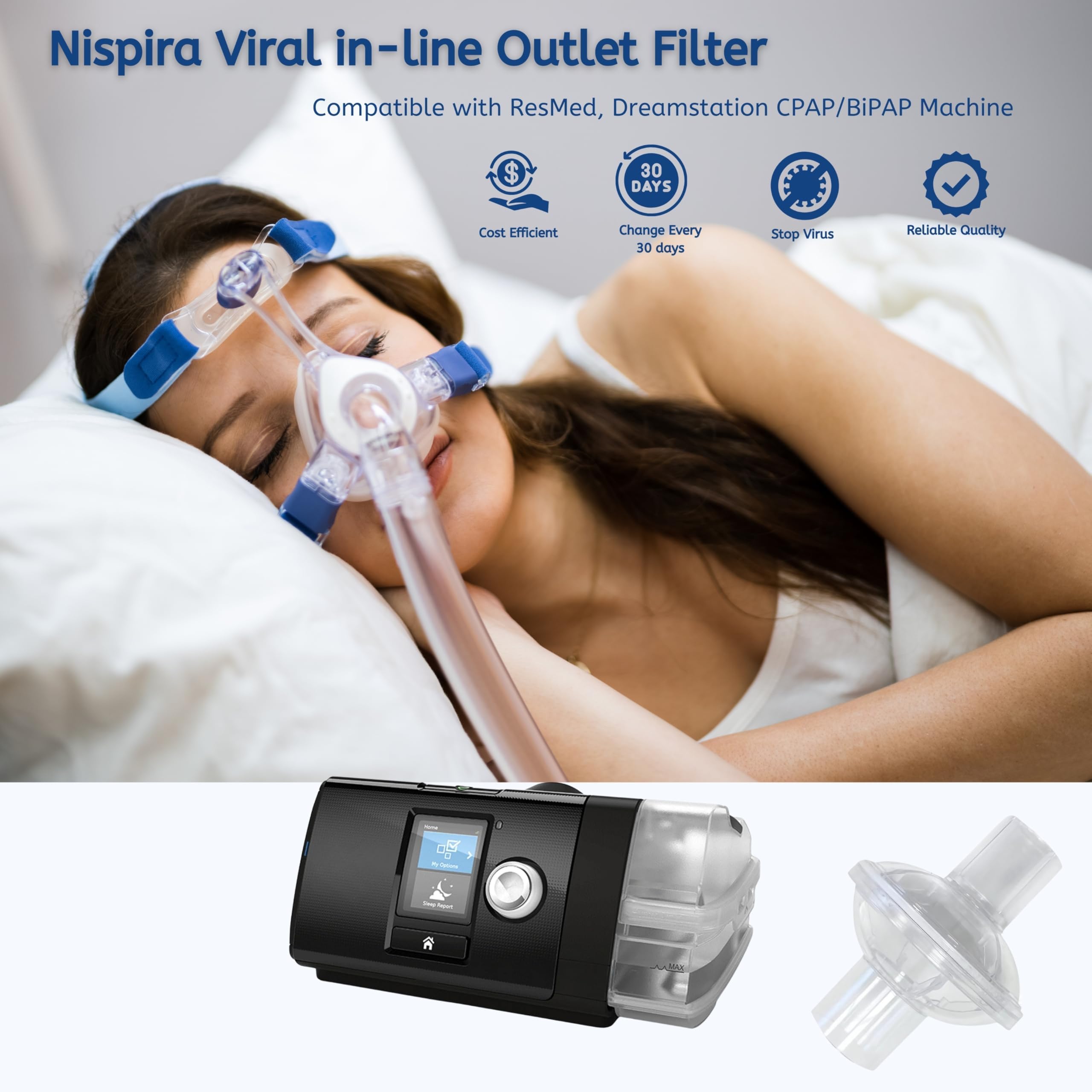 Lot de 12 filtres Nispira pour remplacement régulier.