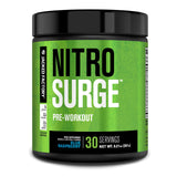 Nitrosurge poudre pre-entraînement offre energie durable et focus.