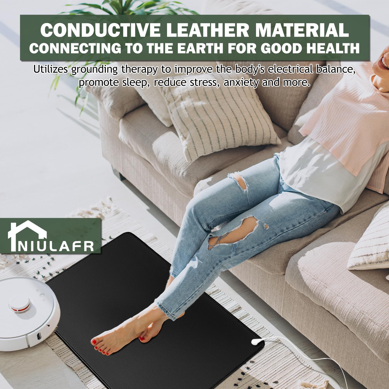 NIULAFR tapis ancrage table : idéal pour des pauses relaxantes au bureau.
