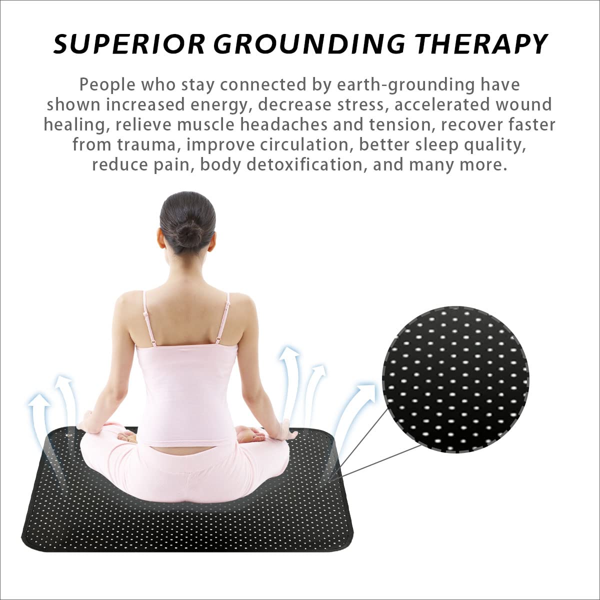 NIULAFR tapis de mise à terre idéal pour méditation et yoga.
