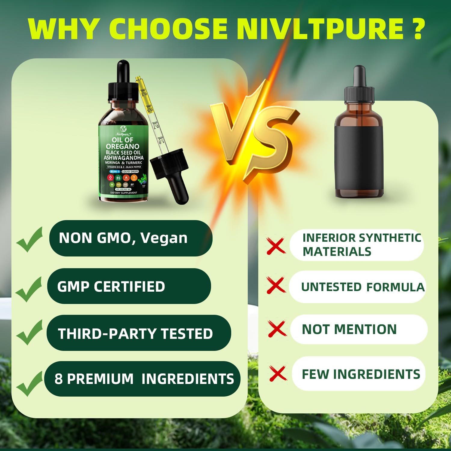 Compte-gouttes facile à doser pour 2 ml par jour.