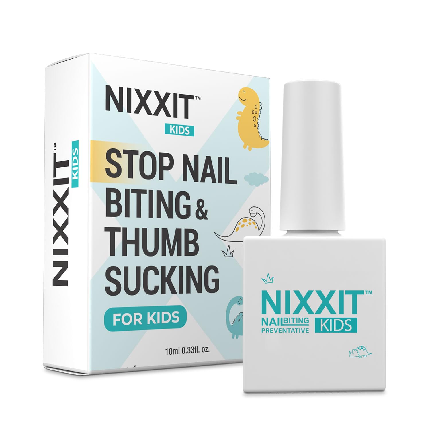NIXXIT: application-incolore sur les ongles des enfants pour dissuader le mordillage.