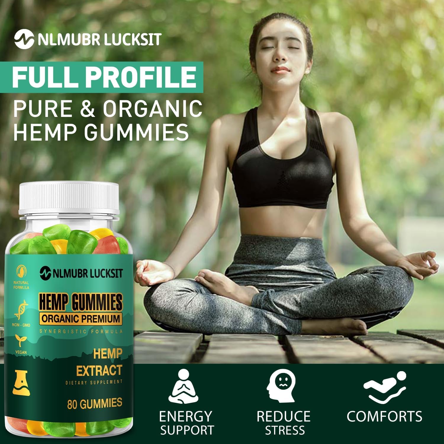 Gommes chanvre NLMUBR LUCKSIT riches en nutriments et Omega