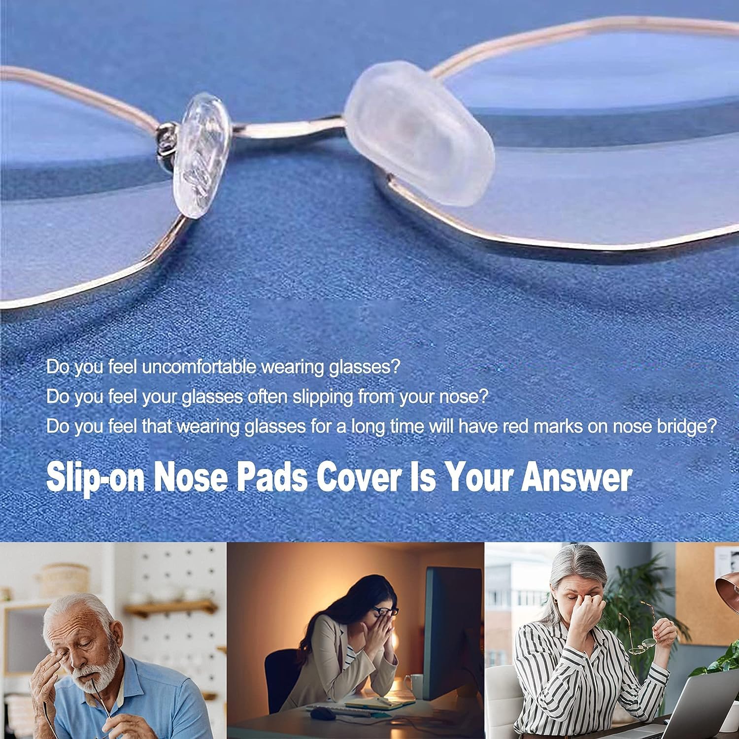 NLQHOPTS confort nez lunettes, port prolongé amélioré.