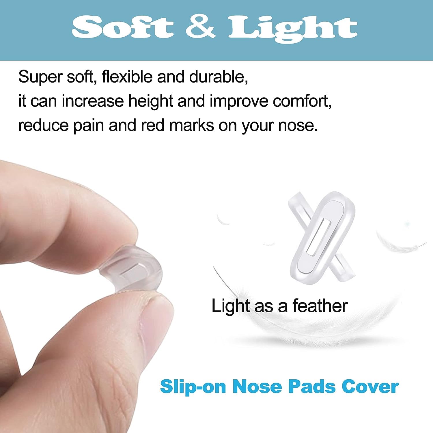 NLQHOPTS pack 5 paires nez silicone, remplacement rapide.