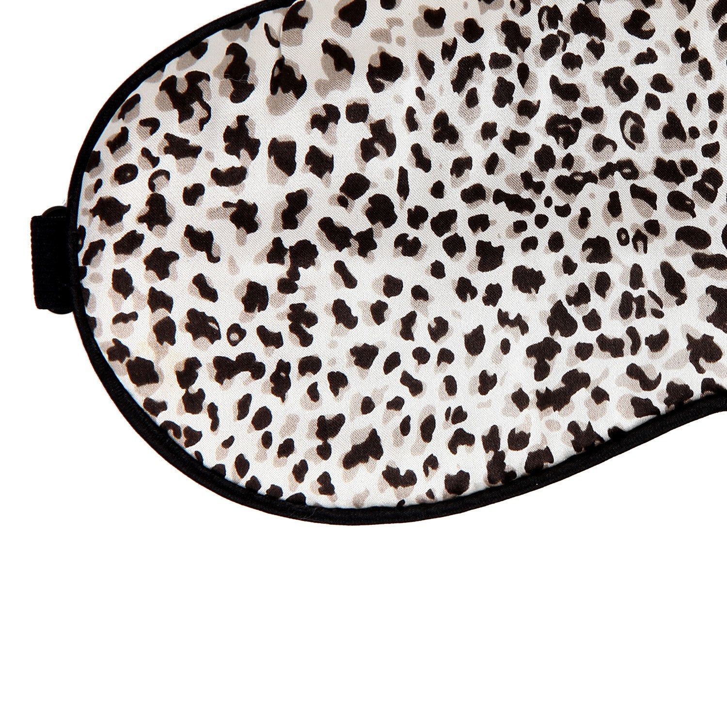 Masque NMM Global en soie de mûrier noir léopard, léger et respirant.