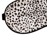 Masque NMM Global en soie de mûrier noir léopard, léger et respirant.