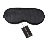 Masque NMM Global en soie mulberry noir, douceur luxueuse pour nuits paisibles.