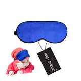 Masque NMM Global en soie bleu pour enfant – vue de face et confort