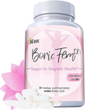 N'More, emballage des suppositoires vaginaux à l'acide borique, prêt à l'emploi.