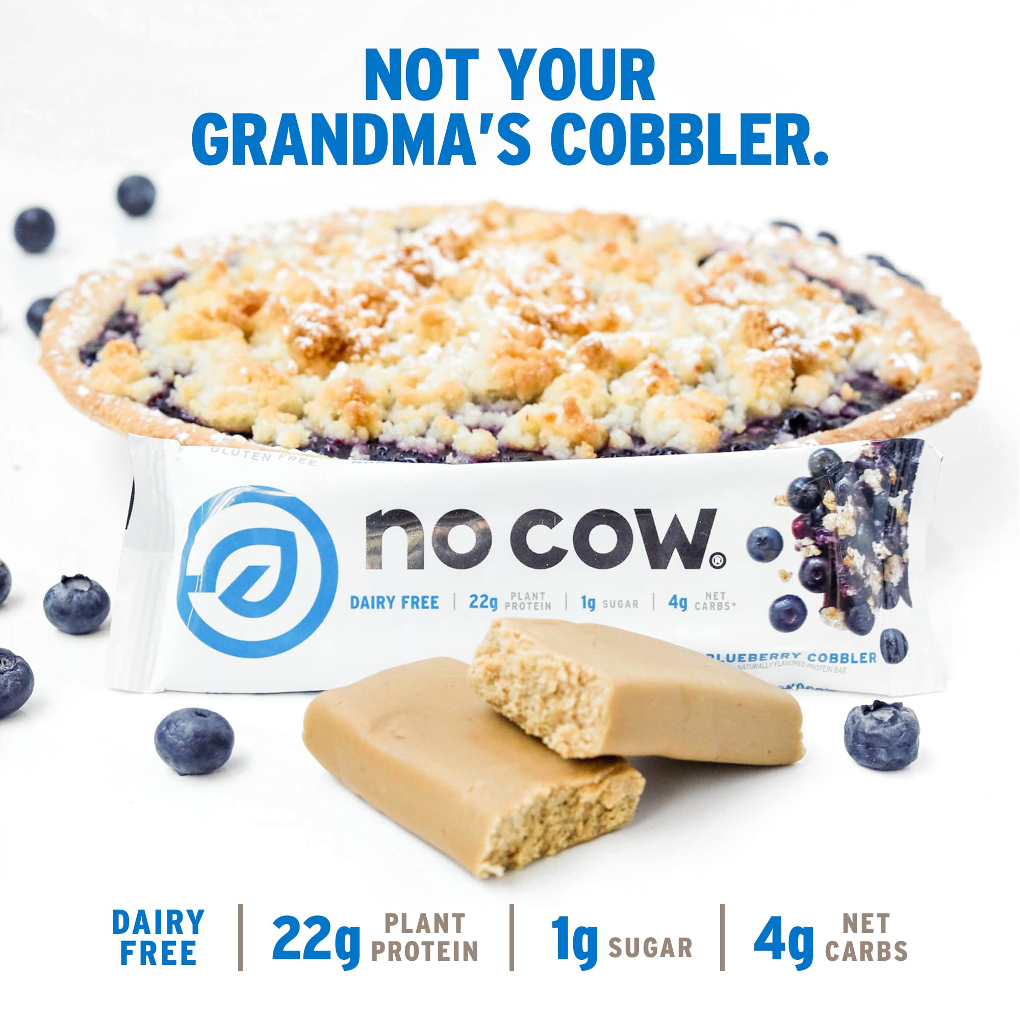 Snacking pratique après l'entraînement avec No Cow Myrtille Crumble