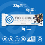 Collation portable No Cow myrtille crumble, sans sucre ajouté