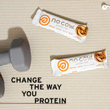Barre No Cow protéine vegan idéale pour le sport et les déplacements quotidiens.