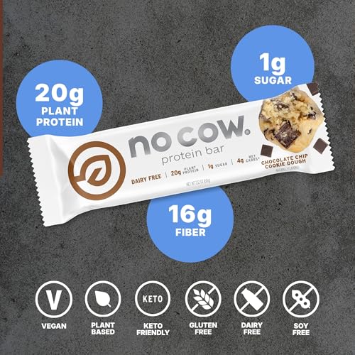 Protéine 20 g par barre, énergie soutenue après l'entraînement avec No Cow.